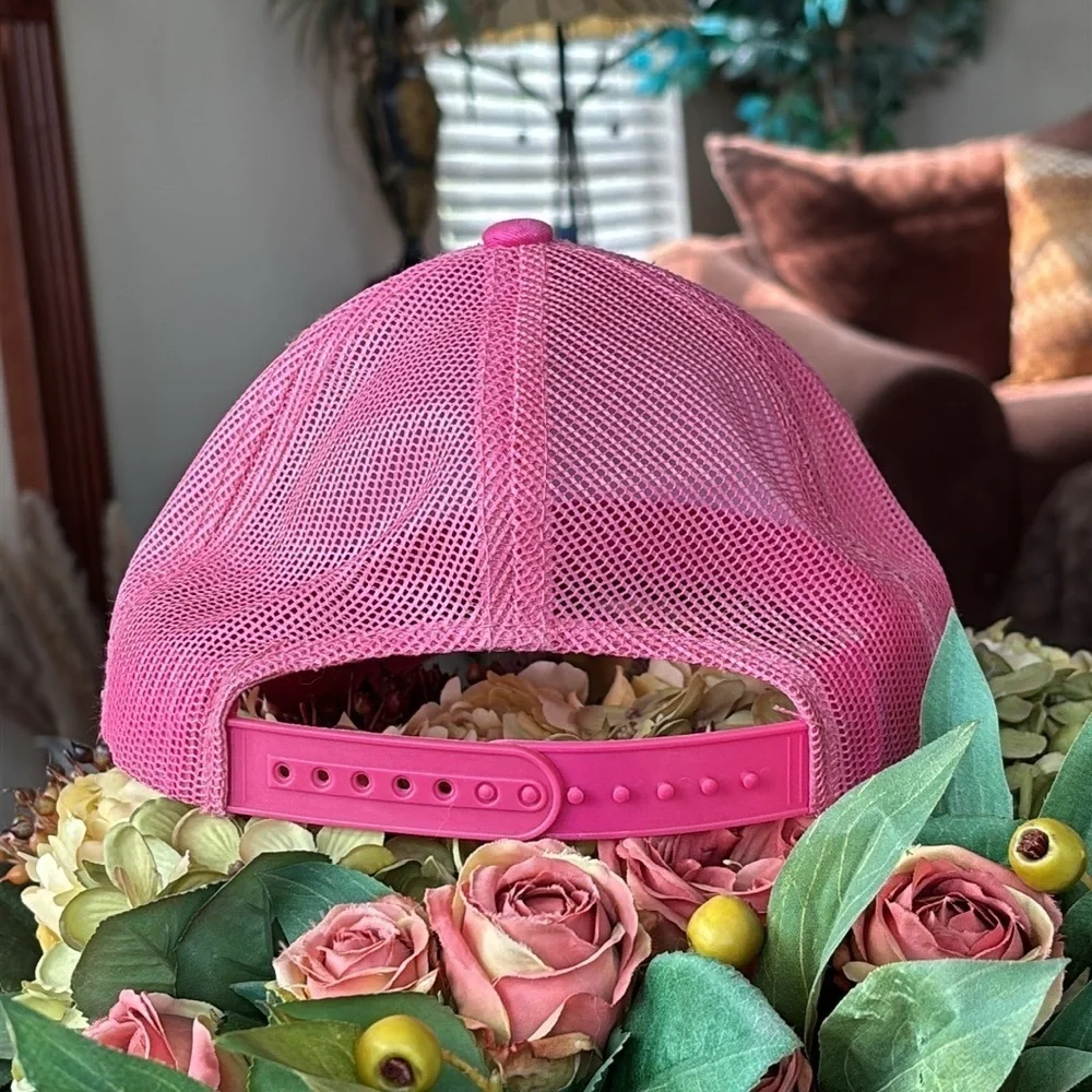 Bass Pro Shops Mesh Trucker Cap Pink Adjustable Fishing Hat Outdoor Girly